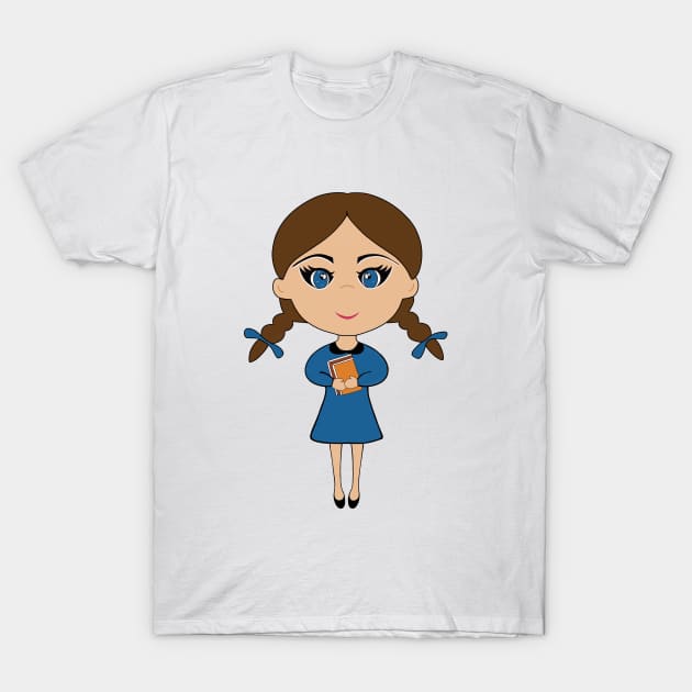 Book Girl T-Shirt by SartorisArt1